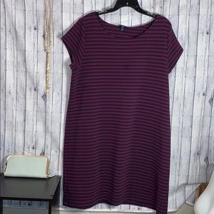 GAP Cap Sleeve Shift Dress XXL Red and Navy Stripes Knee Length Women’s